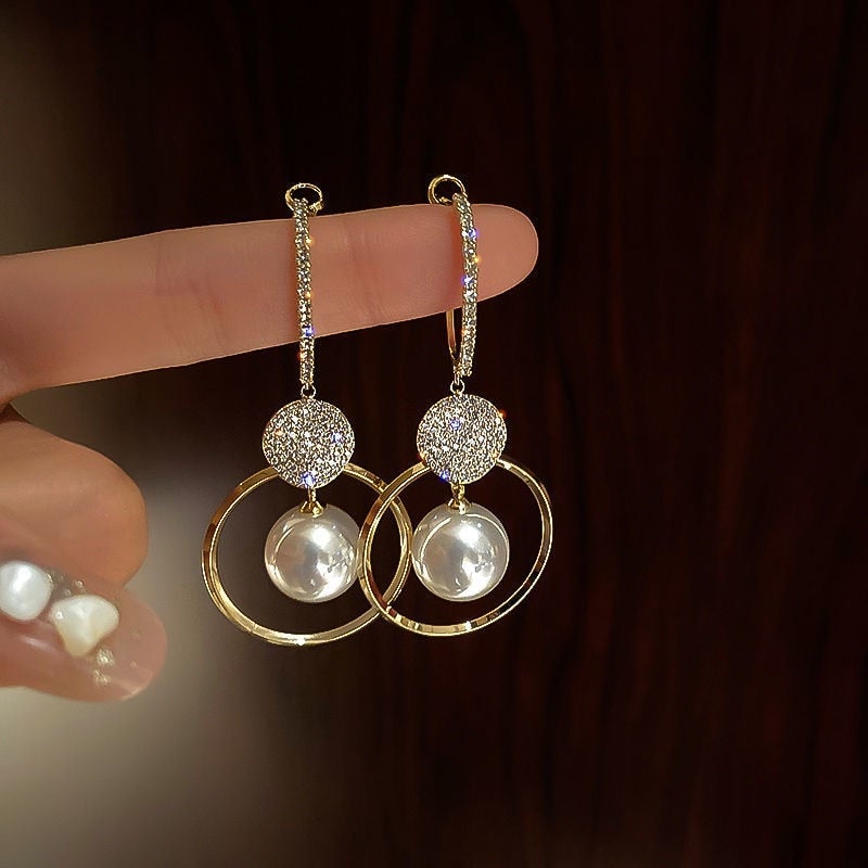 Boucles d'Oreilles de Luxe avec Perles de Culture