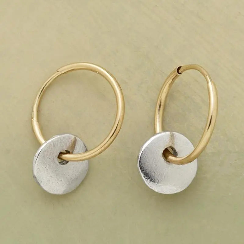 Boucles d'oreilles en argent plaqué fait main