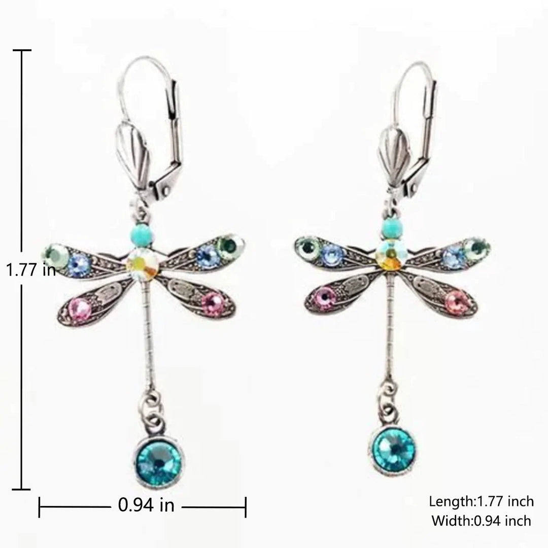 Boucles d'oreilles élégantes en libellule sculptée
