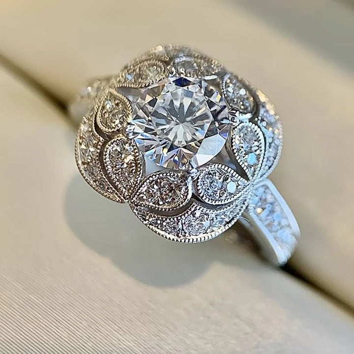 Bague Vintage Argent Éclair
