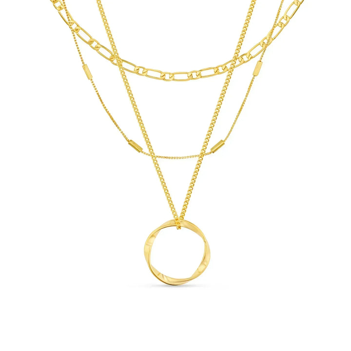 Collier à trois rangs en cercle ouvert