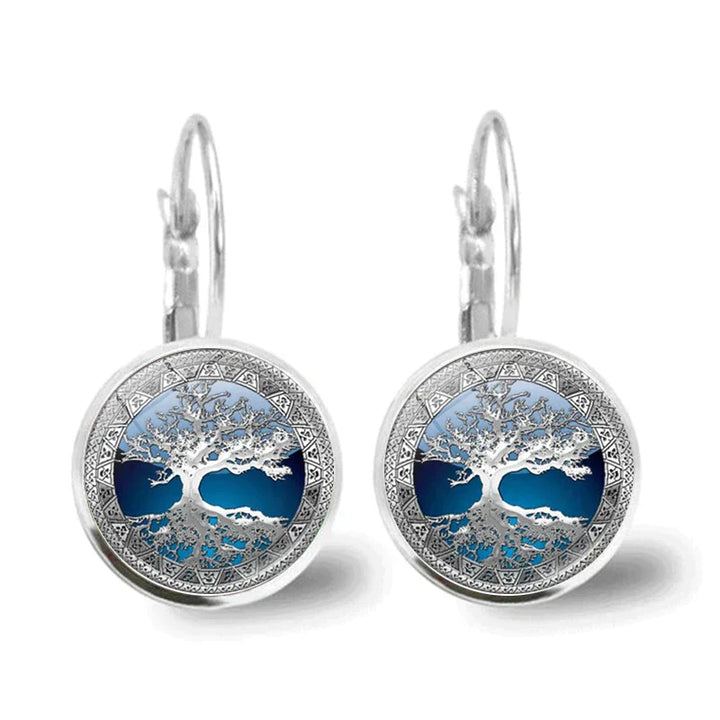 Boucles d'oreilles Arbre de Vie en Argent