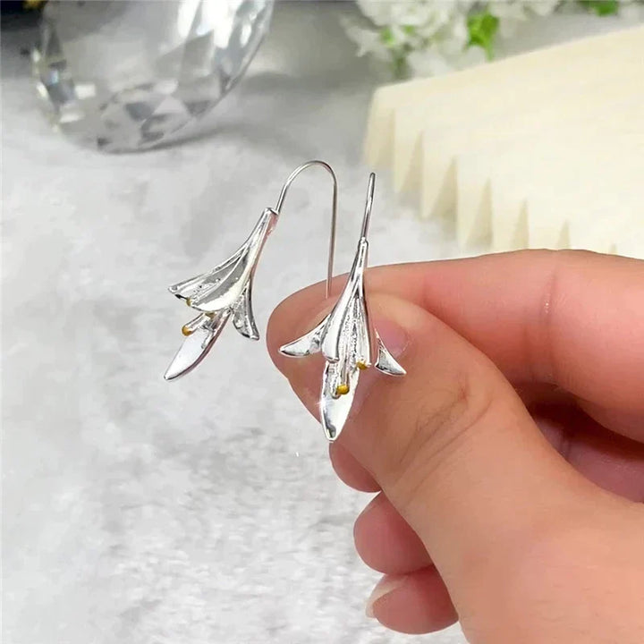 Boucles d'oreilles Fleur Argent