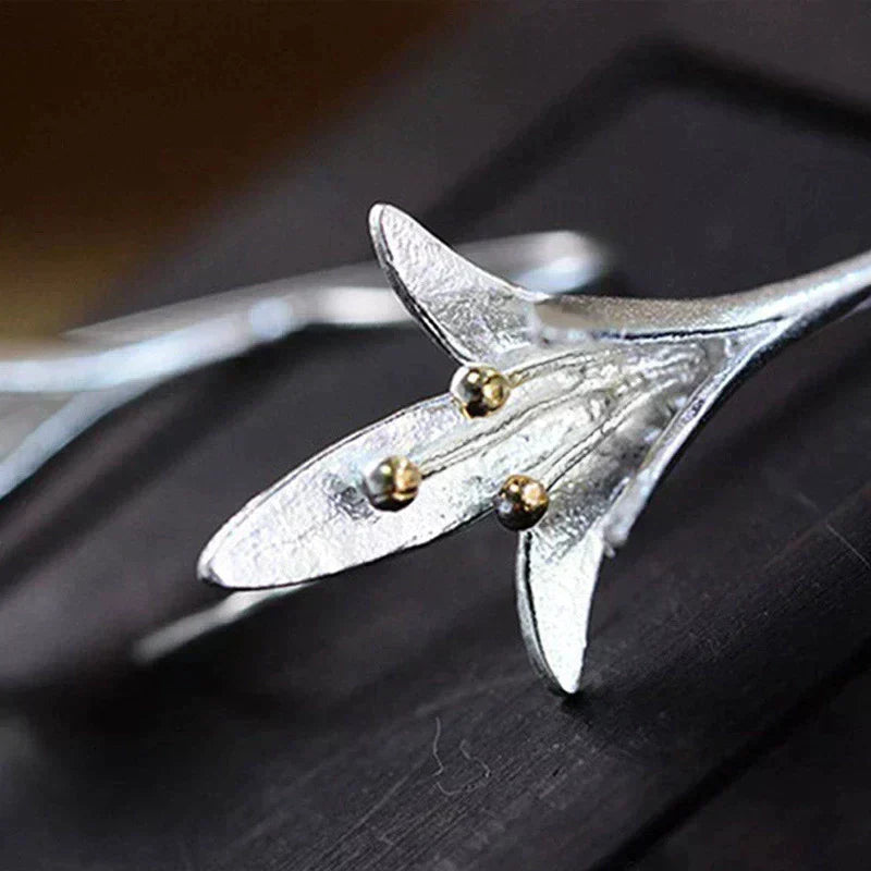 Boucles d'oreilles en Argent ornées de Fleurs