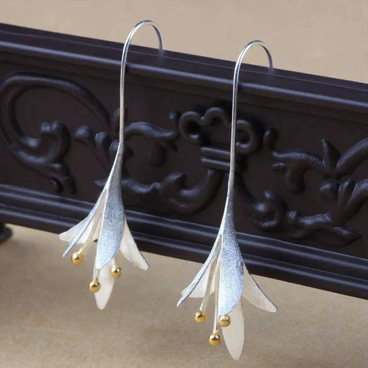 Boucles d'oreilles en Argent ornées de Fleurs