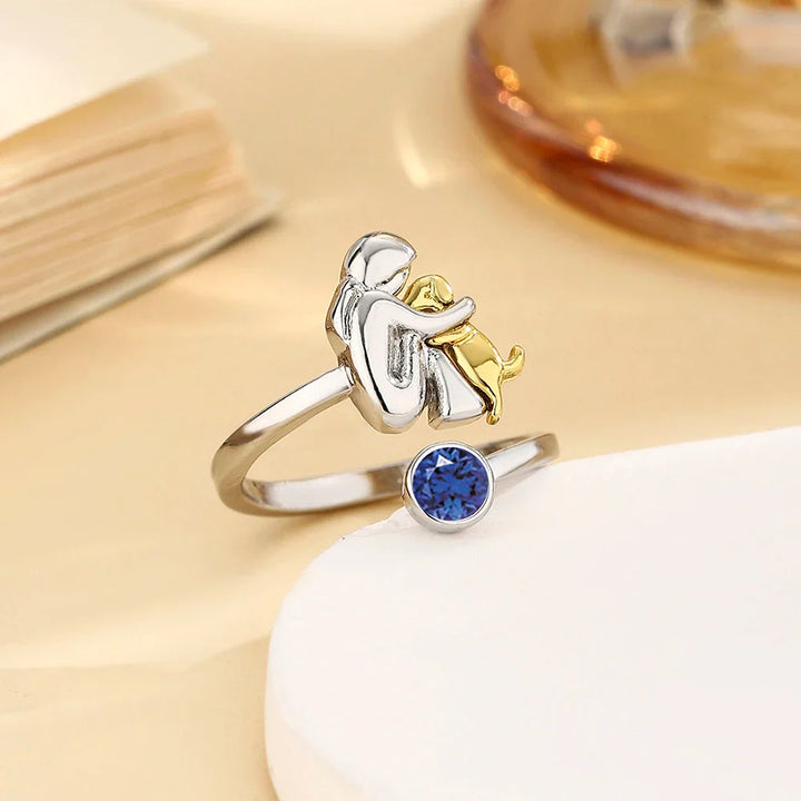 Bague avec icône de chien