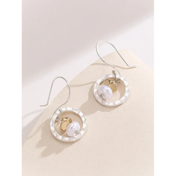 Boucles d'oreilles pendantes circulaires rétro