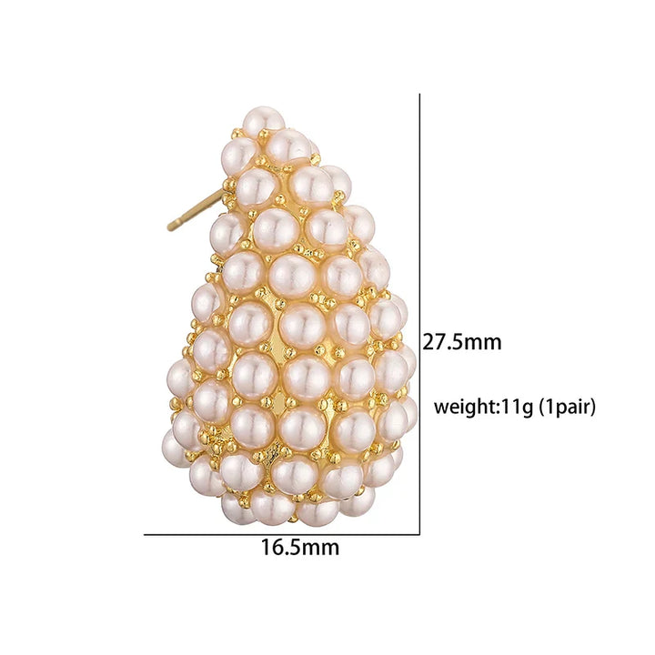 Boucles d'oreilles classiques en perles