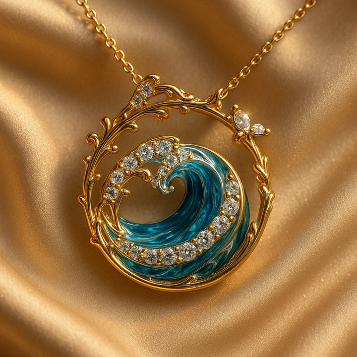 Aqua™ | Collier Élégant des Serments de la Mer – Célébrez votre amour pour l'océan
