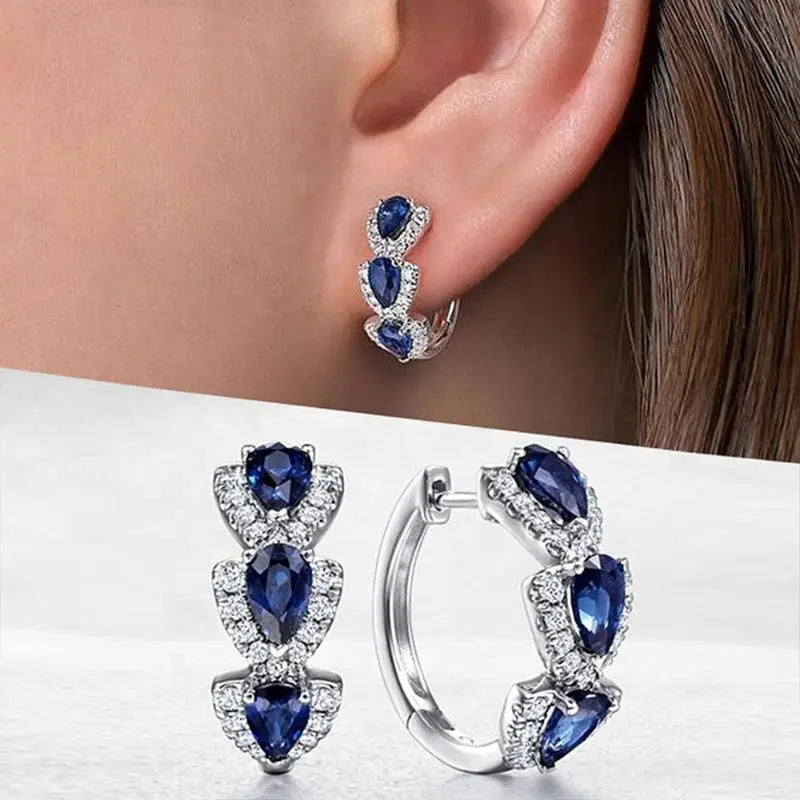 Boucles d'oreilles Royal Sapphire Crest
