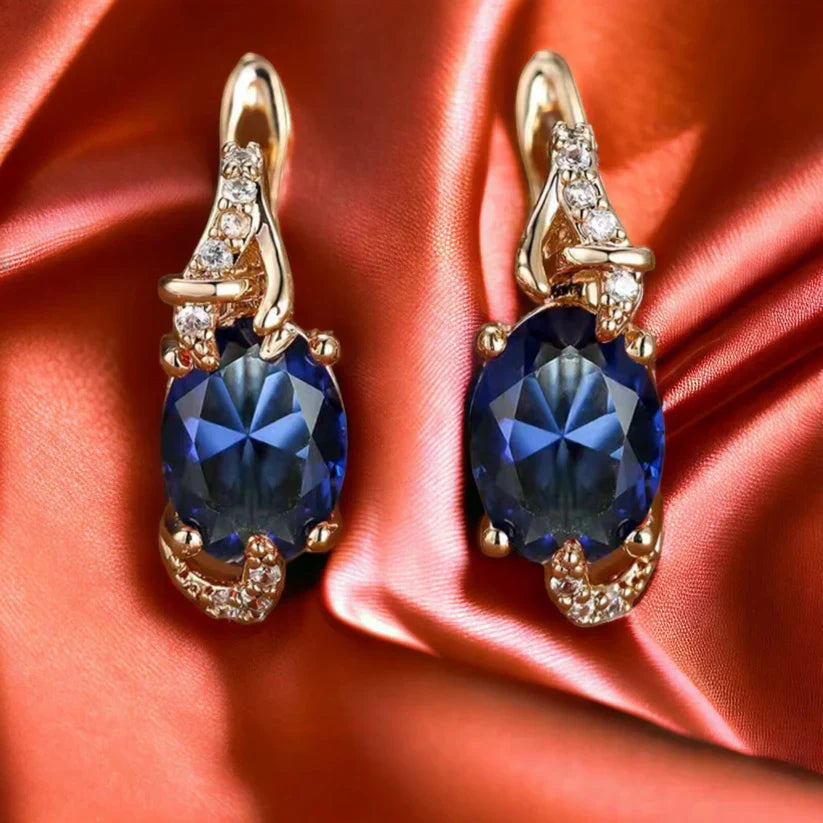 Boucles d'Oreilles Royal Midnight Gold