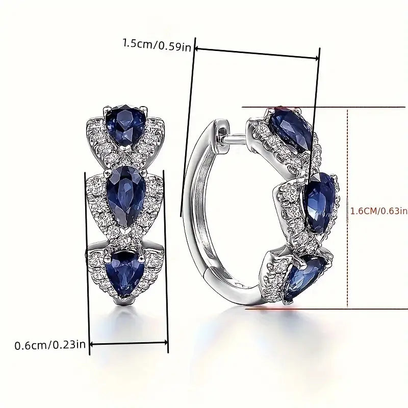 Boucles d'oreilles Royal Sapphire Crest