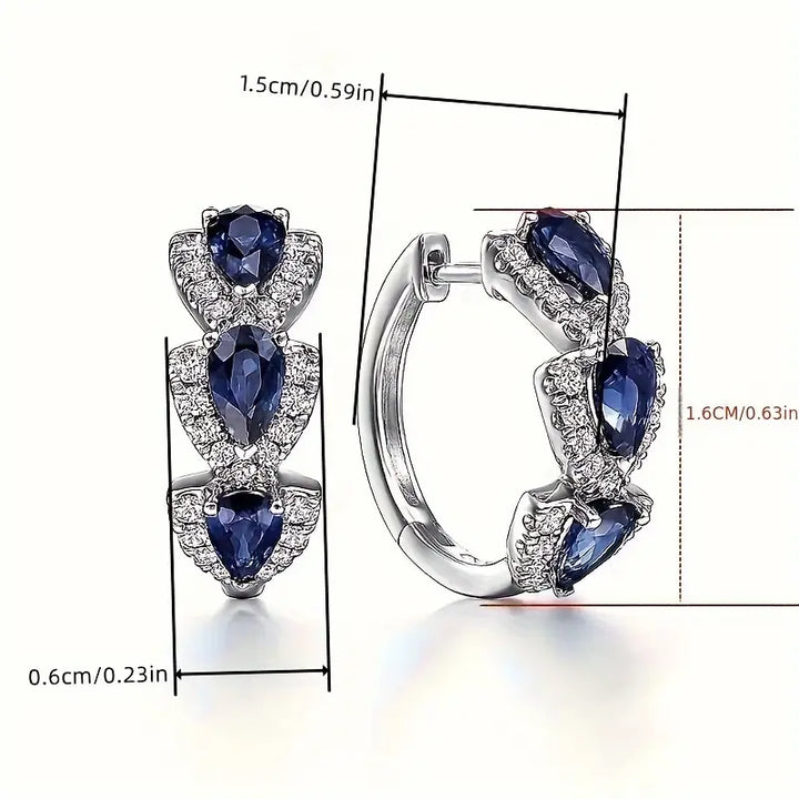 Boucles d'oreilles Royal Sapphire Crest