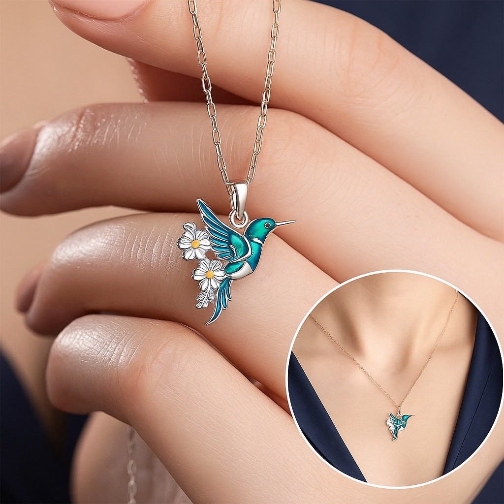 Magnifique Collier Colibri avec Boucles d'Oreilles Bonus – Offre à Durée Limitée
