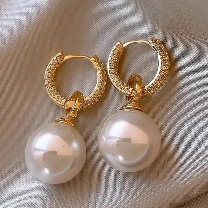 Élégantes boucles d'oreilles en perles