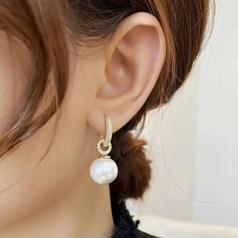 Élégantes boucles d'oreilles en perles